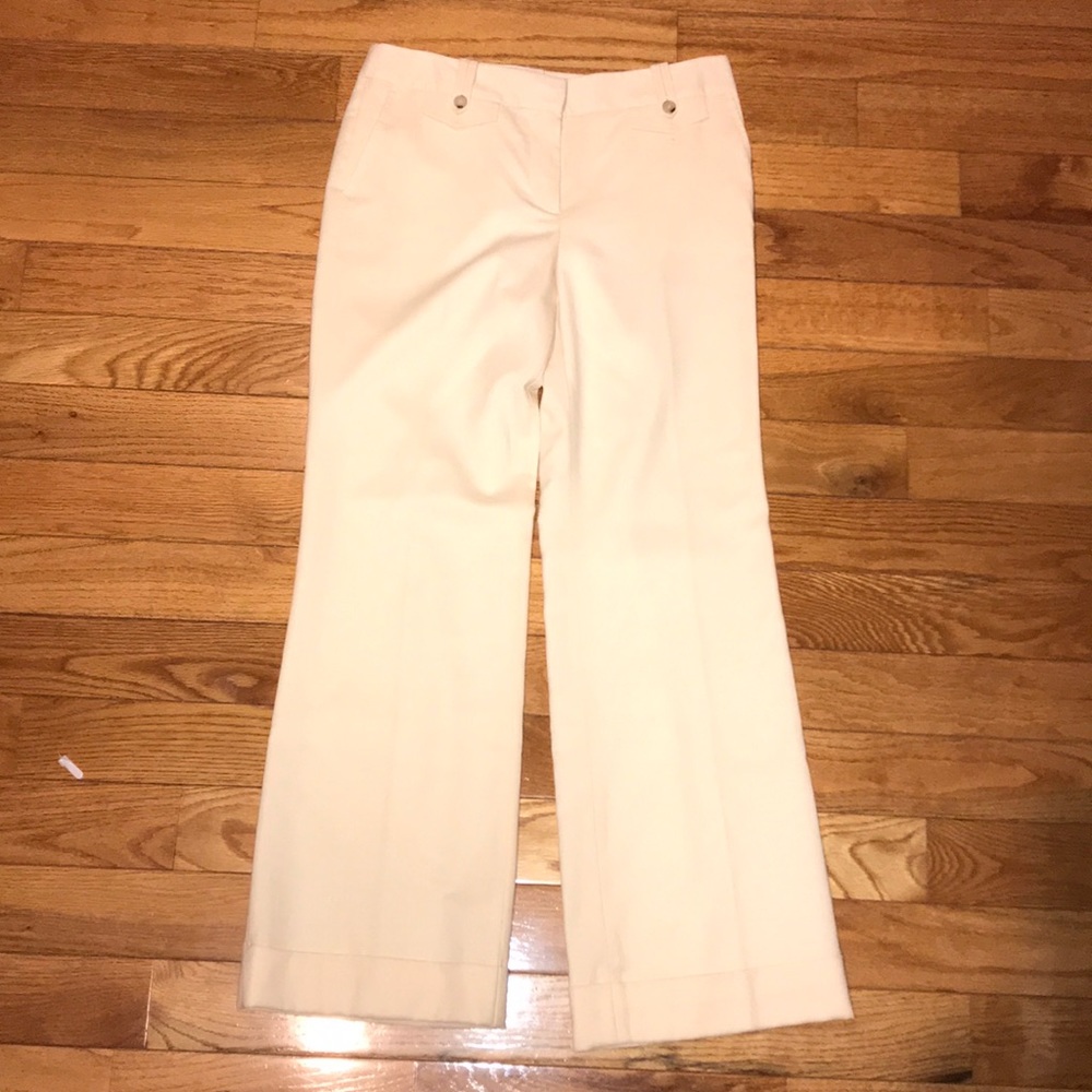 Ann Taylor Loft Ann cream wool pants size 8